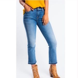 7 for all Mankind Cropped Bootcut Unrolled Jeans